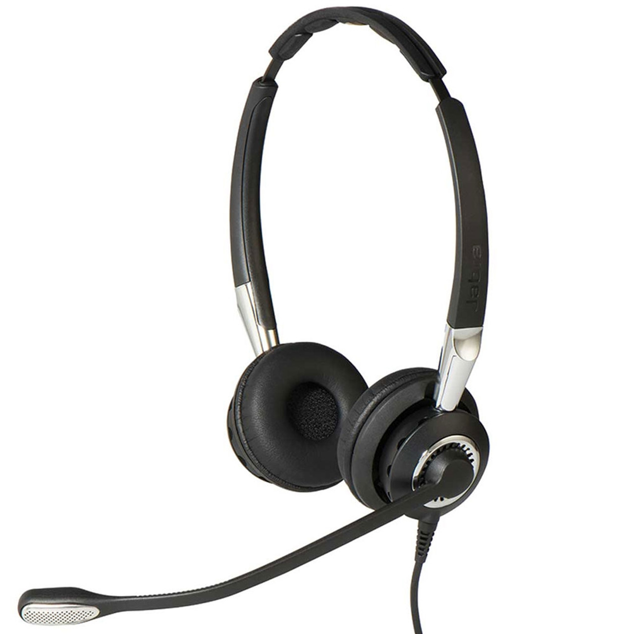 JA-2489-820-209 Choose high-quality audio, undisturbed calling and a pleasant wearing comfort. The BIZ 2400 II Duo is a stereo IP headset for desk phones, with wideband audio, Noise Canceling & Quick Disconnect.